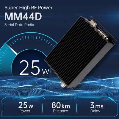 MM44D Süper Yüksek Güç 25Watt 50KM ~ 80KM Seri Veri Telsiz Veri Bağlantısı DTL RS232 / RS485 / TTL
